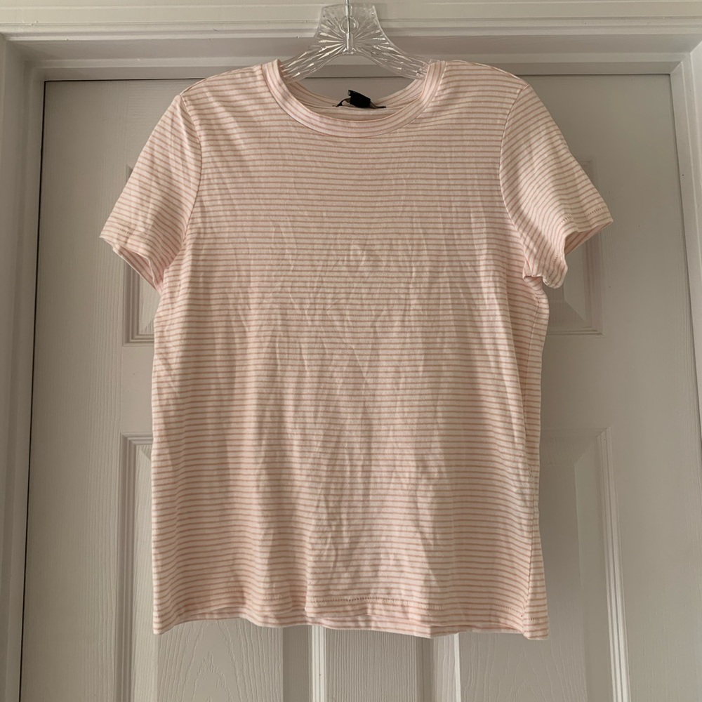 NWT Pink and White Striped Tee